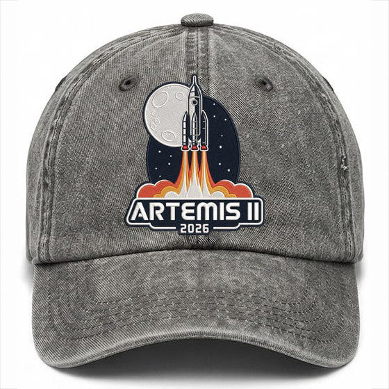 NASA Baseball Cap SLS Rocket Launch Clothing Gift For Science Nerd Retro 2026 Artemis II