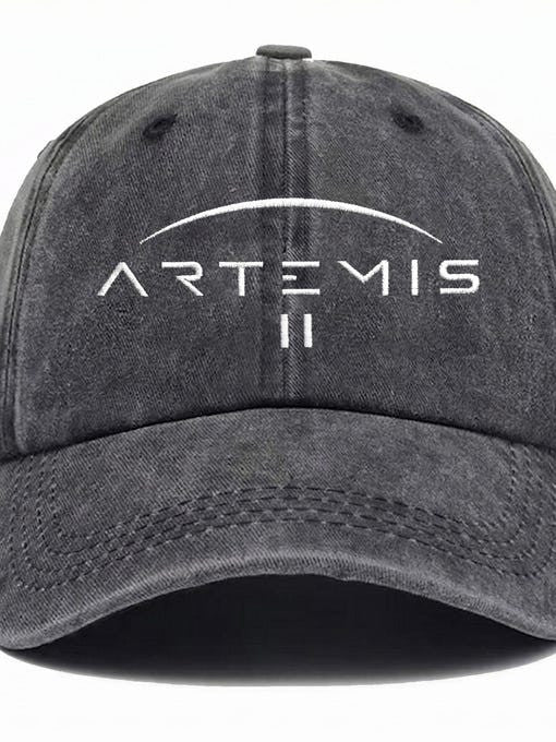 Mission 2026 Hat Moon Landing Artemis 2 Mission Baseball Cap Gift For Astrophiles Retro 2026 Artemis II