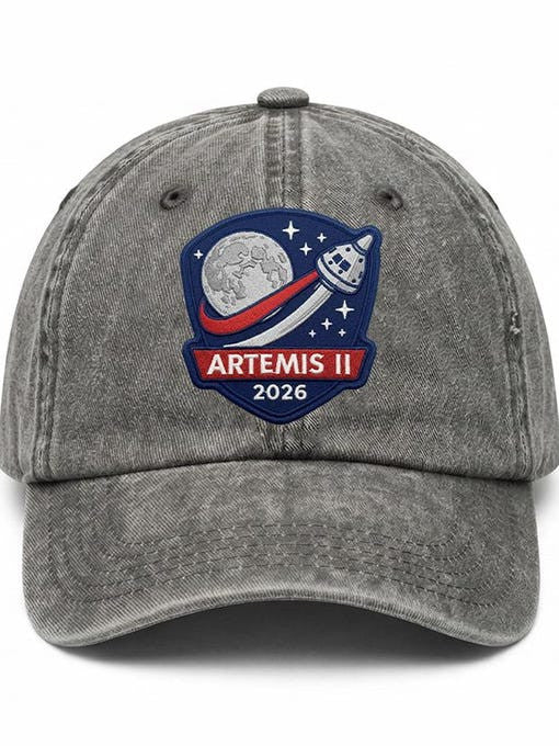 NASA Hat Nasa Space Program 2026 Baseball Cap Artemis 2 Mission Gift Retro 2026 Artemis II