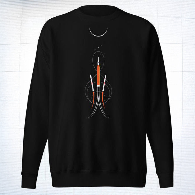 NASA Sweatshirt Rocket Launch To Moon Merchandise Gift For Science Geeks Retro 2026 Artemis II