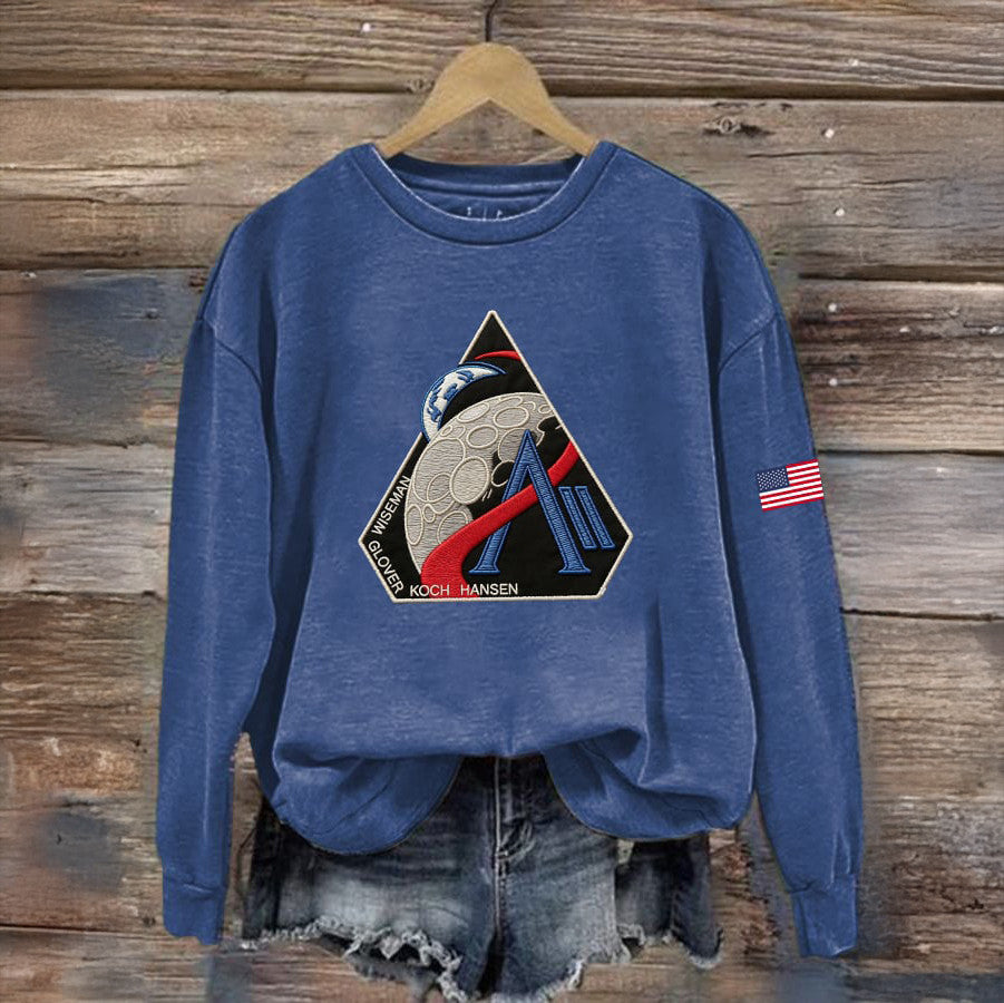 NASA Sweatshirt Space Exploration Mission Patch Apparel Science Teacher Gift Retro 2026 Artemis II