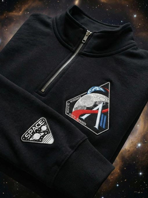 Mission 2026 Quarter Zip Sweatshirt Artemis 2 Mission Apparel Astrophiles Gift Idea Retro 2026 Artemis II