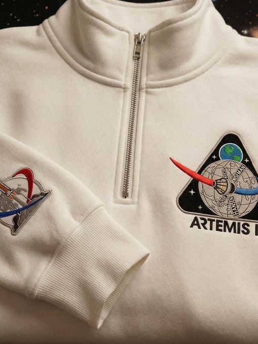 Mission Moon Landing NASA Quarter Zip Sweatshirt Artemis 2 Mission Apparel Gift For Friends Retro 2026 Artemis II