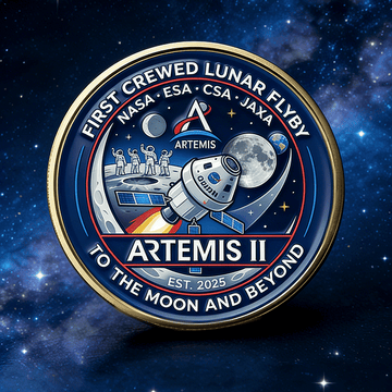 Epic Rocket Return To The Moon Button Artemis 2 Mission Merch Astrophile Gift Retro 2026 Artemis II
