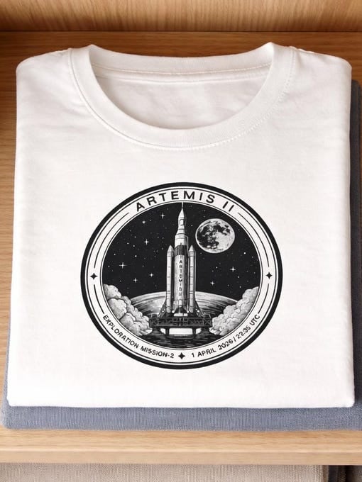 Mission T-Shirt Space Exploration Apparel Gift For Astronomy Fans Retro 2026 Artemis II