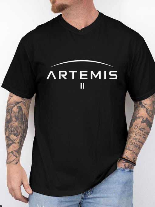Mission T-Shirt Space Exploration Logo Tee Gift For Future Astronaut Retro 2026 Artemis II