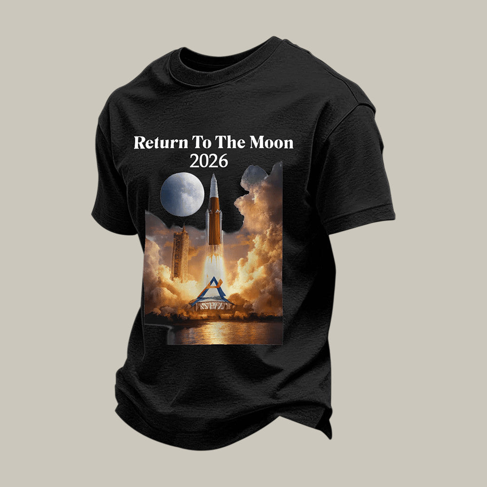 NASA Mission T-Shirt Return To The Moon 2026 Clothing Gift For Space Lover Retro 2026 Artemis II