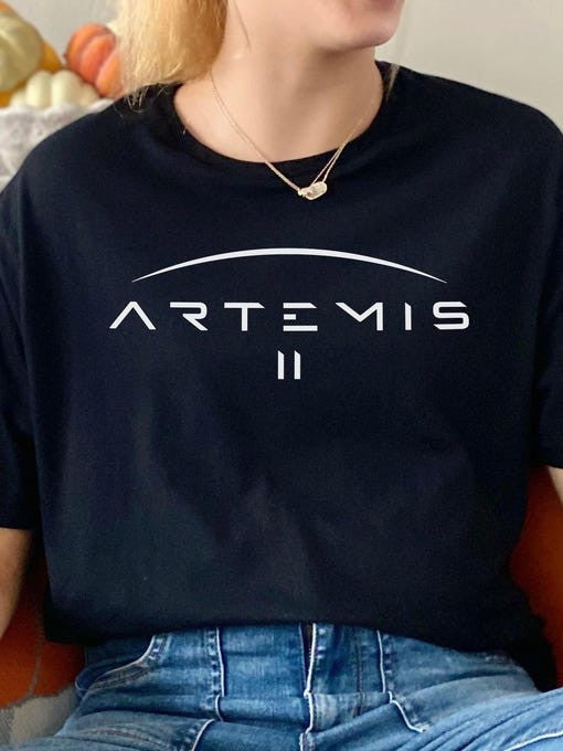 NASA T-Shirt Lunar Program Mission Emblem Clothing Space Lover Gift Retro 2026 Artemis II