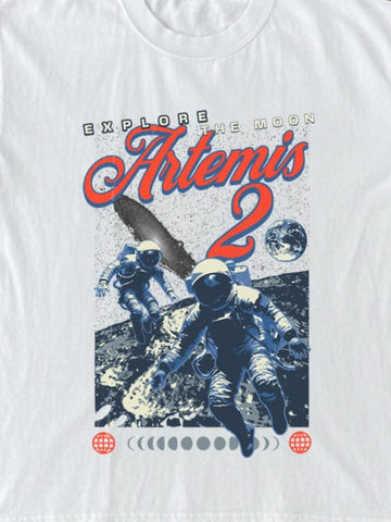 NASA Moon Mission 2026 T-Shirt Artemis Generation Clothing Gift For Aspiring Pilot Retro 2026 Artemis II