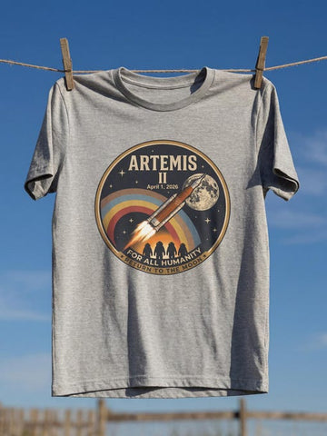 2026 T-Shirt Return To The Moon Merchandise Gift For NASA Enthusiasts Retro 2026 Artemis II