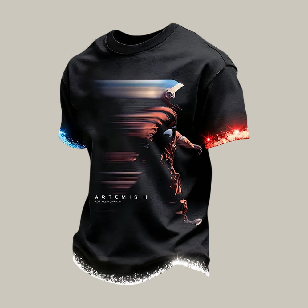2026 T-Shirt Astronaut In Motion Shirt Gift For NASA Enthusiasts Retro 2026 Artemis II