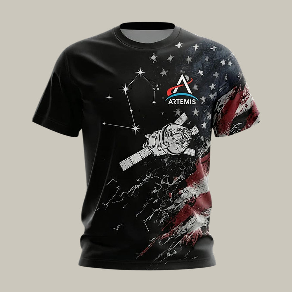 NASA Mission T-Shirt Space Exploration American Apparel Gift For Science Geeks Retro 2026 Artemis II