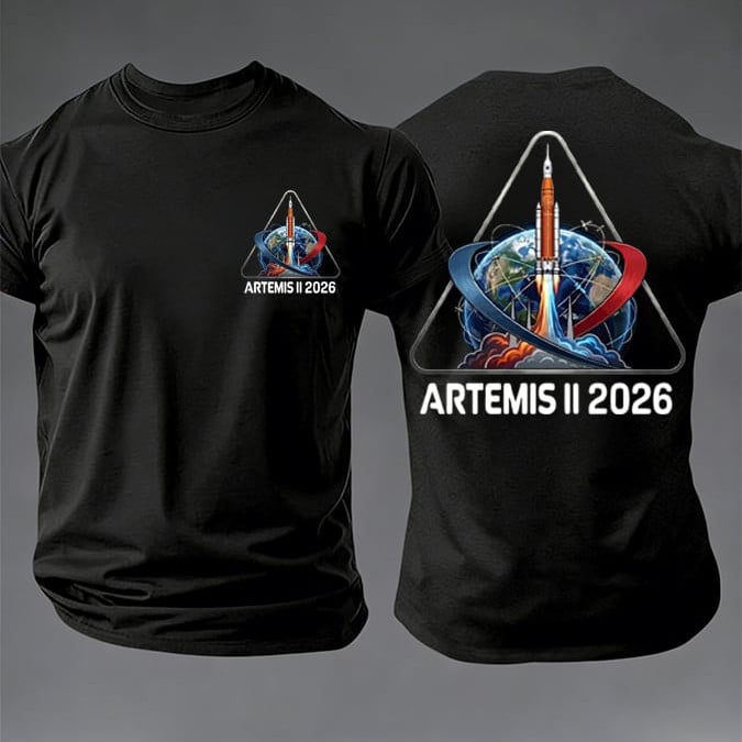 Mission T-Shirt Rocket Launch Around E Clothes Gift For Universe Explorer Retro 2026 Artemis II