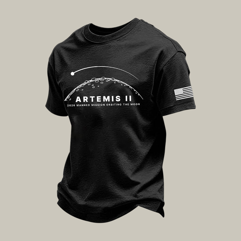 NASA Lunar Orbit Mission T-Shirt Orbiting The Moon Clothing Astronomy Fan Gift Retro 2026 Artemis II