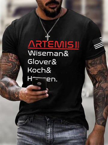 NASA Lunar Orbit Mission T-Shirt Wiseman Glover Koch Hansen Tee Science Student Gift Retro 2026 Artemis II