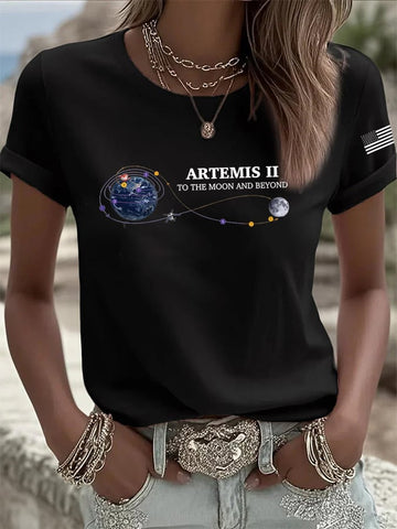 NASA T-Shirt Journey To The Moon Merchandise Future Astronaut Gift Retro 2026 Artemis II