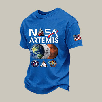 NASA T-Shirt E Moon Mars Exploration Apparel Science Student Gift Retro 2026 Artemis II