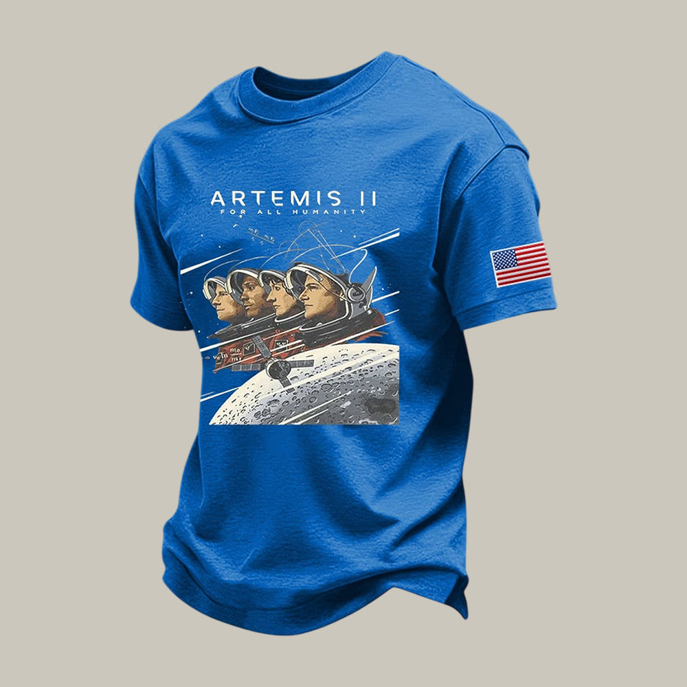 NASA Artemis Word Art T-Shirt Astronauts On The Moon Clothes Galaxy Dreamer Gift Retro 2026 Artemis II