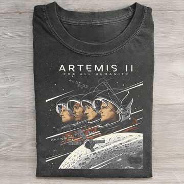 NASA T-Shirt For All Humanity Shirt Future Astronaut Gift Retro 2026 Artemis II