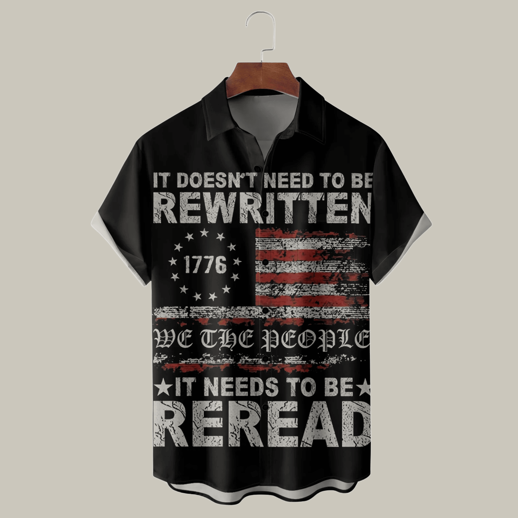 1776 We The People Hawaiian Shirt 4Th Of July Button Up Shirt Patriotic Gift Ideas