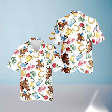 152nd Kentucky Derby 2026 Hawaiian Shirt Run For The Roses Clothes Gift Horse Fans