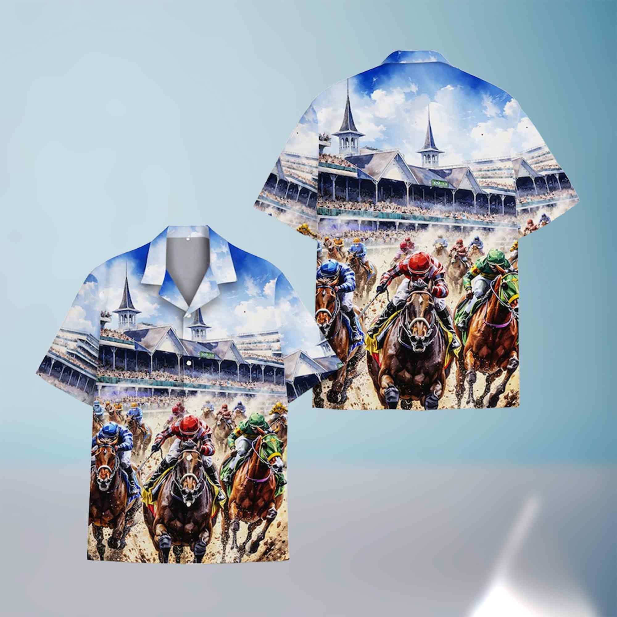 Kentucky Derby 2026 Hawaiian Shirt Jockey Equestrian Party Button Down Clothes Gift For Him