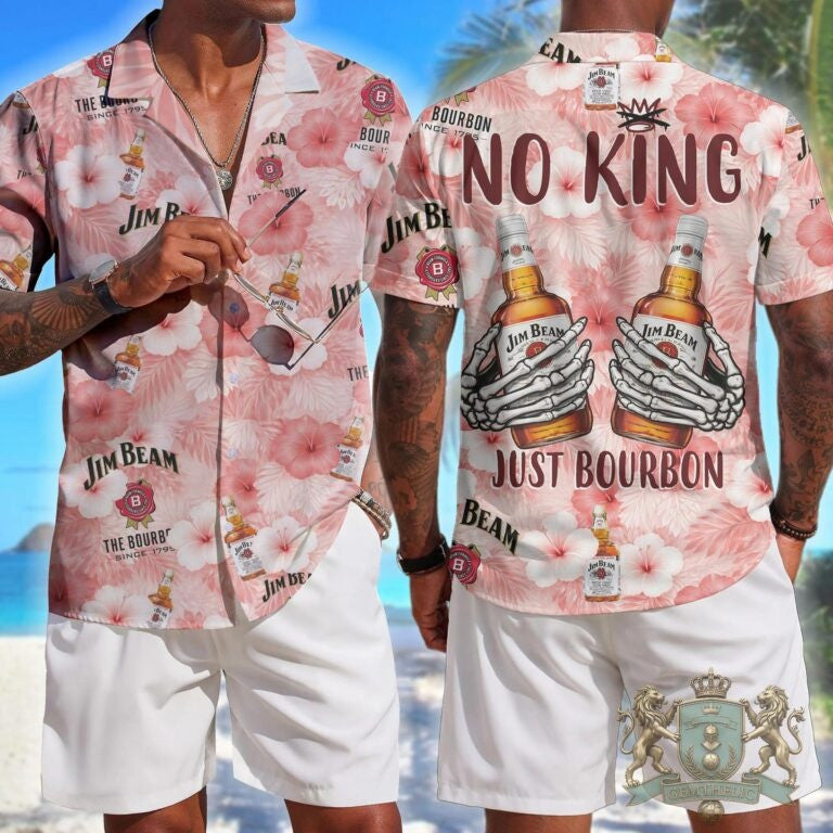 Jim Beam Hawaiian Jim Beam No King Shirt Clothing Gift For Whiskey Lovers