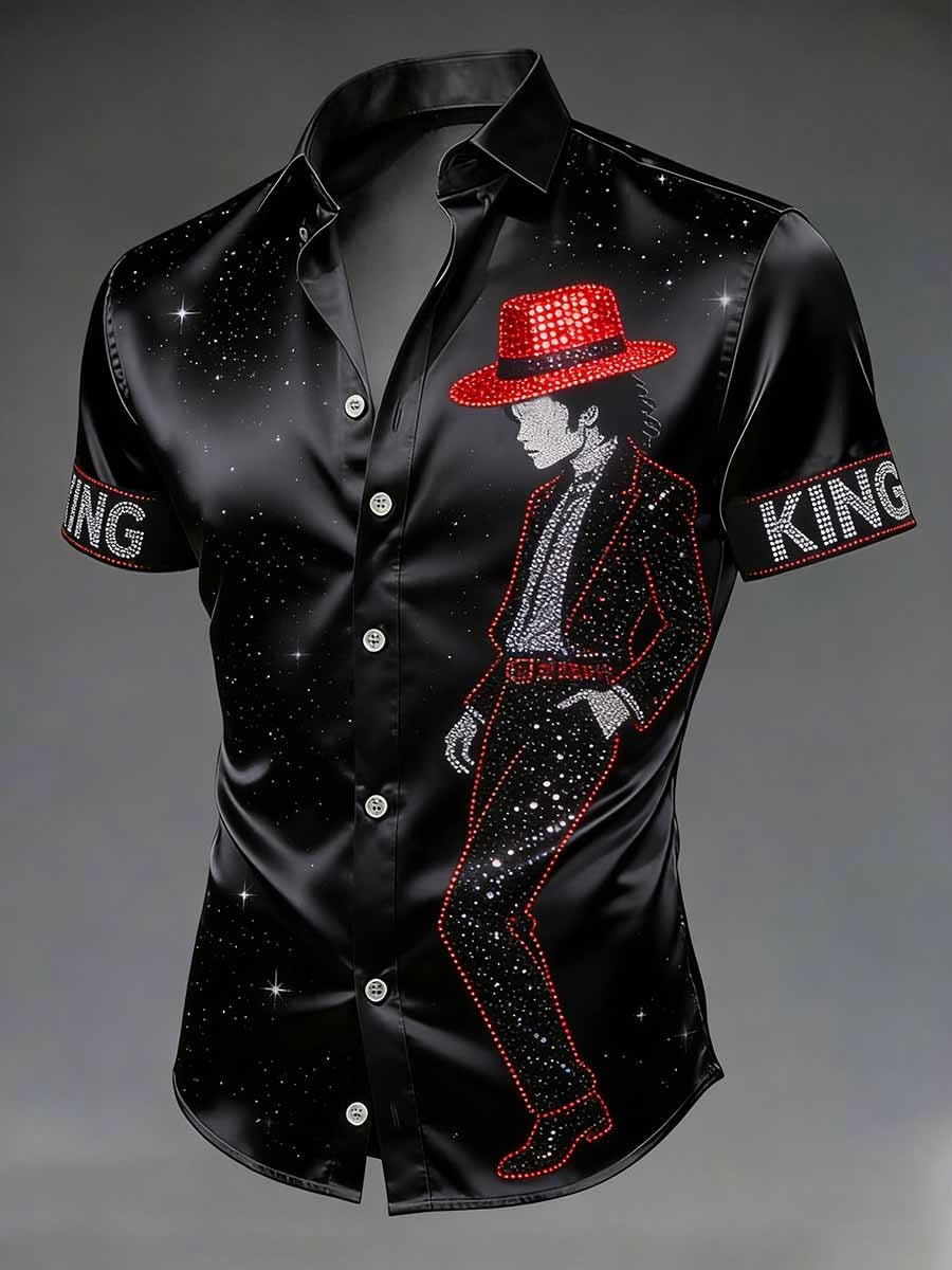 Michael Jackson Dance Button Shirt King Of Pop Michael Jackson Merch Fan Gear