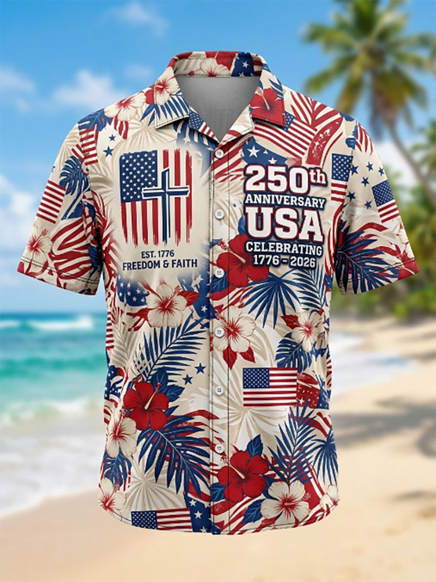 250th Anniversary USA Hawaiian Shirt Celebrating 1776 2026 Apparel Gift Ideas