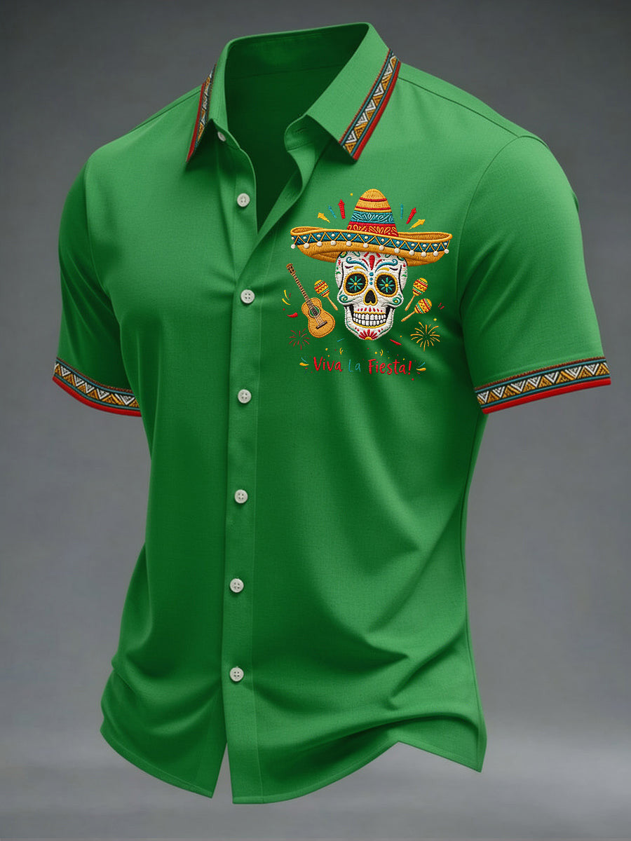 Cinco De Mayo Button Shirt Viva La Fiesta Party Merch Gifts For Husband