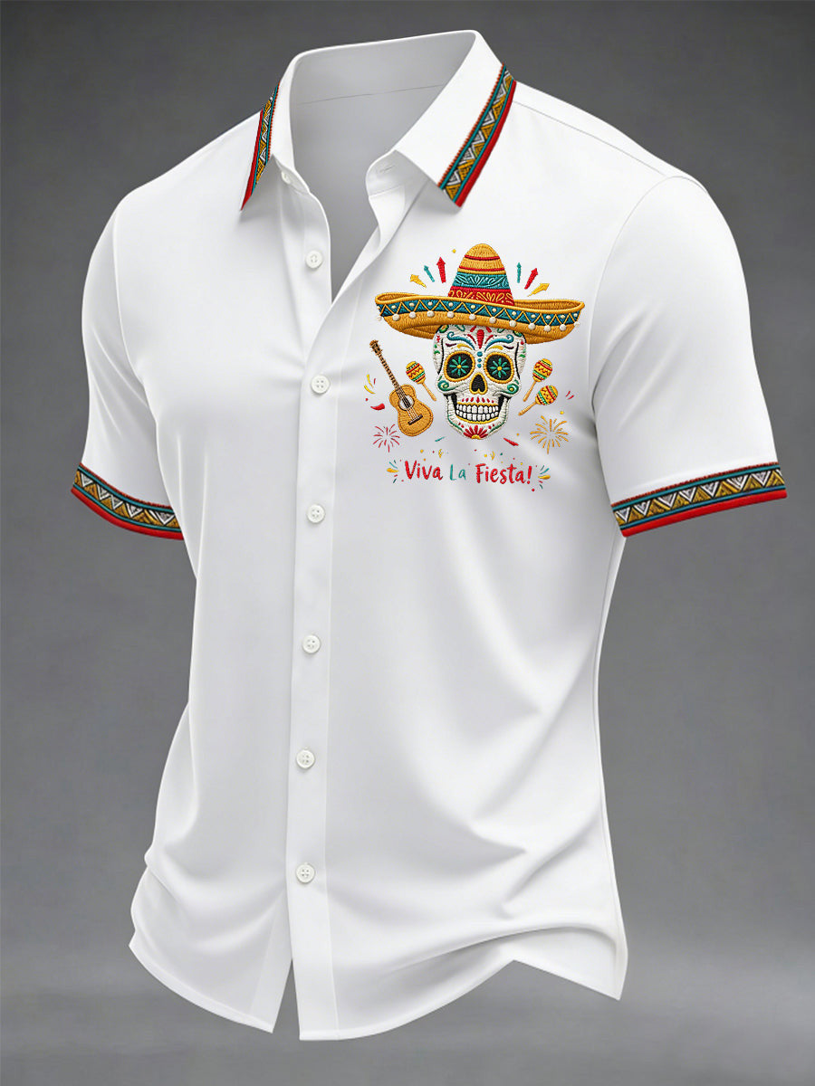 Cinco De Mayo Button Shirt Viva La Fiesta Party Merch Gifts For Husband