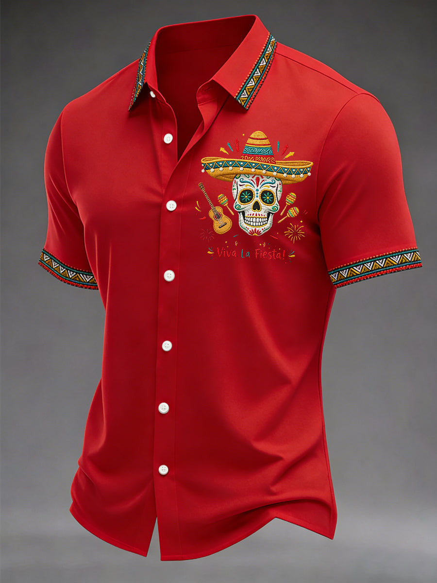 Cinco De Mayo Button Shirt Viva La Fiesta Party Merch Gifts For Husband