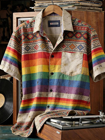 Stonewall Pride 1969 Button Shirt LGBTQ History Rainbow Graphic Tee Gift For LGBT