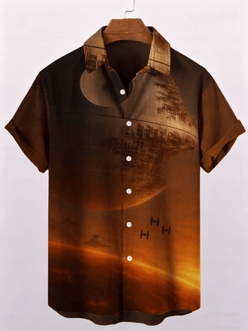 Star Wars Death Star Button Shirt Star Wars Merch Gift Ideas For Movie Fans