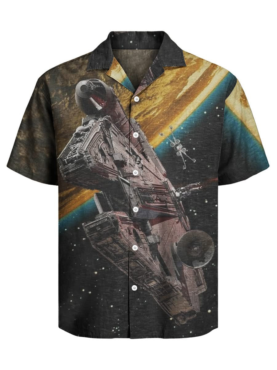 Star Wars Millennium Falcon Hawaiian Shirt Star Wars Merch Gift For Movie Fans