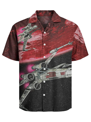 Star Wars X-Wing Starfighter Hawaiian Shirt Star Wars Merch Space Gift For Movie Lovers