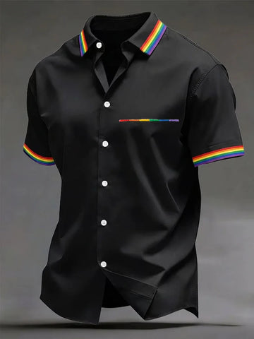 Pride Month Rainbow Hawaiian Shirt Gender Neutral Pride Apparel Lqbtq Ally Gift Ideas