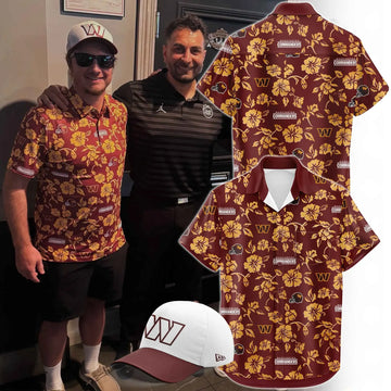 Washington Commanders Margaritaville Night Hawaiian Shirt Football Lover Shirt Washington Commanders Fan Gift
