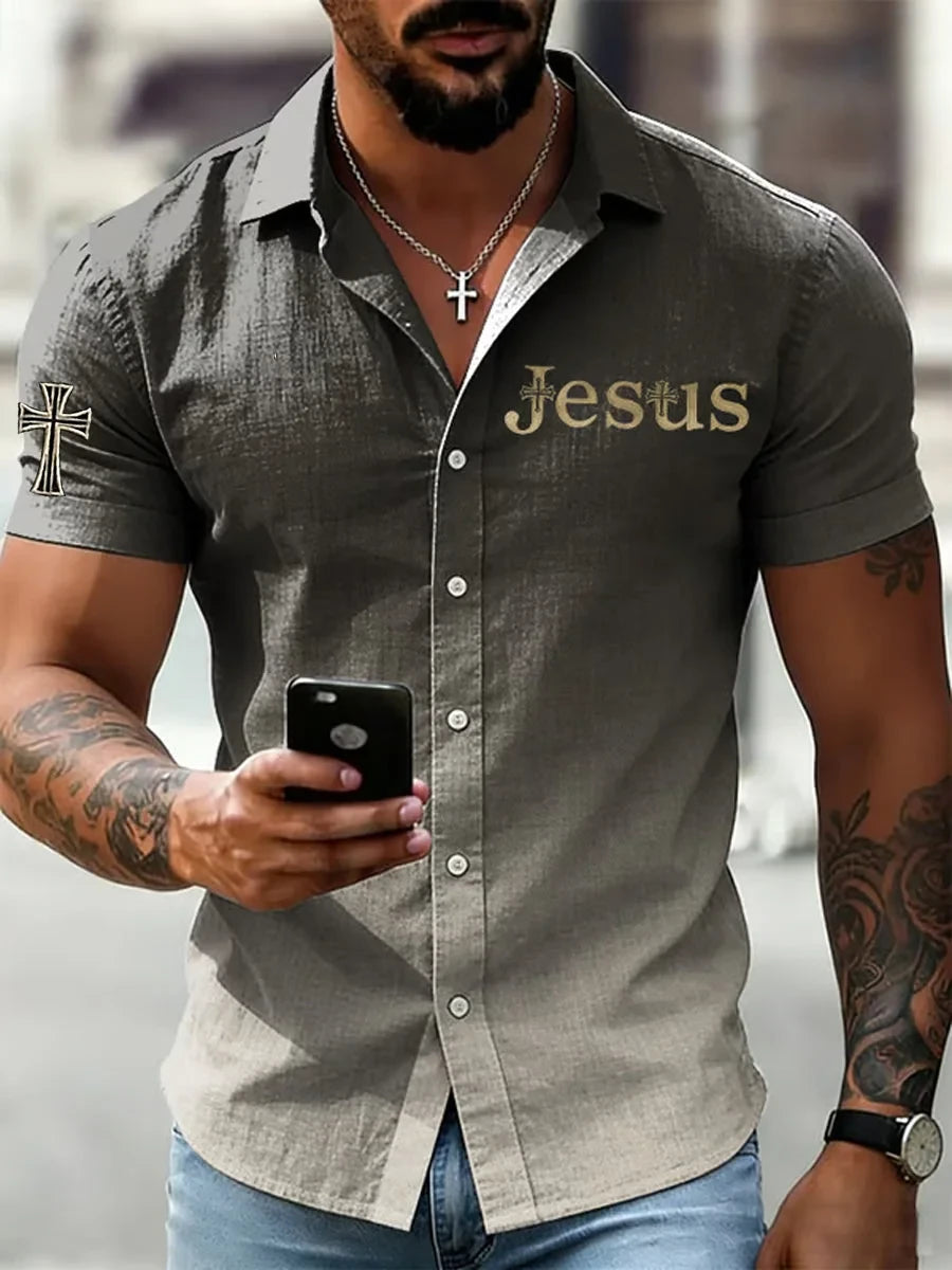 Christian Jesus Faith Cross Hawaiian Shirt Faith Based Apparel Christian Gift Ideas