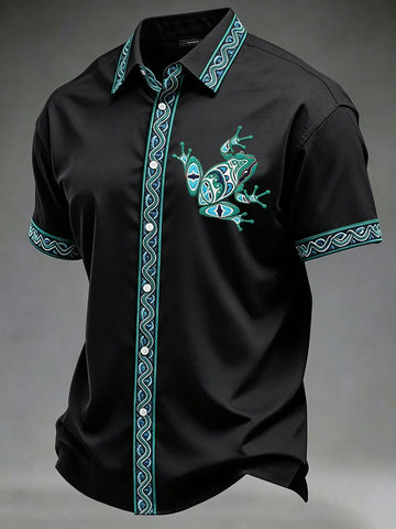 Indigenous Frog Hawaiian Shirt National Indigenous Peoples Day Merch Gift For National Day