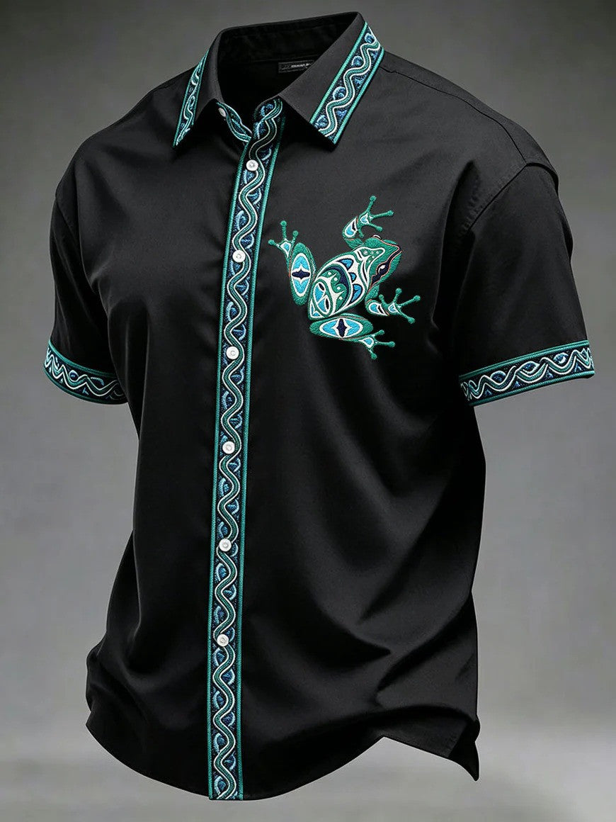 Indigenous Frog Hawaiian Shirt National Indigenous Peoples Day Merch Gift For National Day