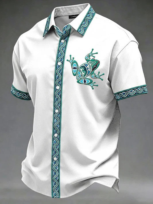 Canadian Indigenous Day Tlingit Haida Frog Hawaiian Shirt Ethnic Pattern Clothing Gifts Idea