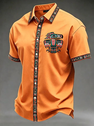 Canada Indigenous Day Haida Eagle Hawaiian Shirt Geometric Animal Apparel Gifts Idea