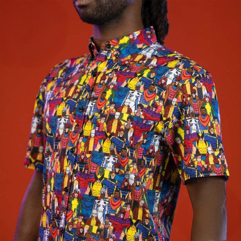 X-Men '97 Characters All Over Button Shirt X-Men Marvel Merch Gift For Comic Book Fans