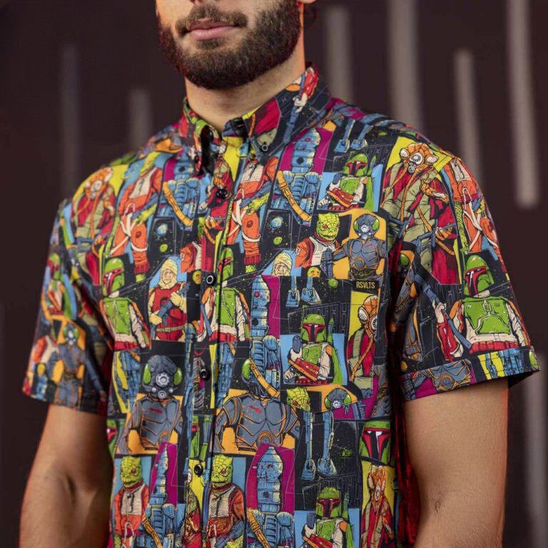 Star Wars RSVLTS Any Methods Necessary Button Shirt Star Wars Merch Gifts For Boyfriend