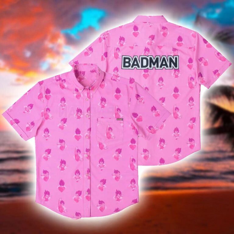 Dragon Ball Z RSVLTS Vegeta Badman Button Shirt Dragon Ball Z X RSVLTS Merch Gift For Your Brother