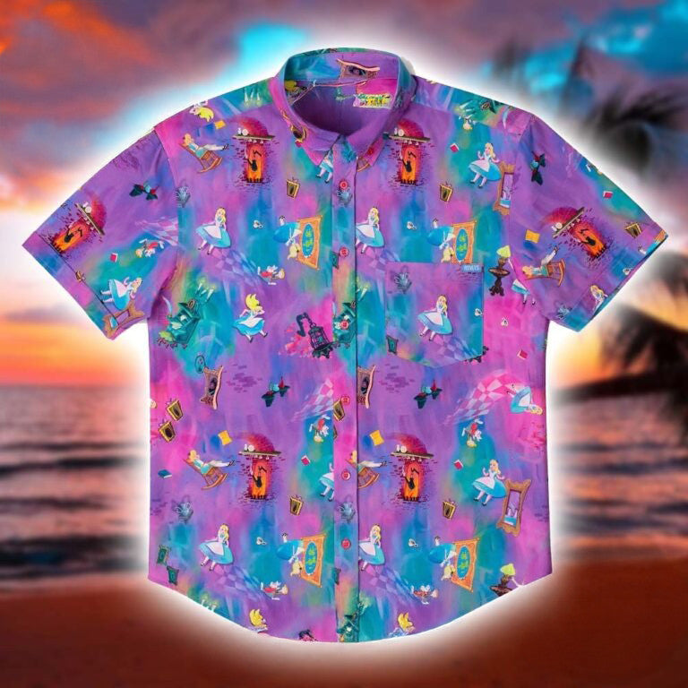 Disney’s Alice In Wonderland RSVLTS Button Shirt Disney Merch Gifts For Her