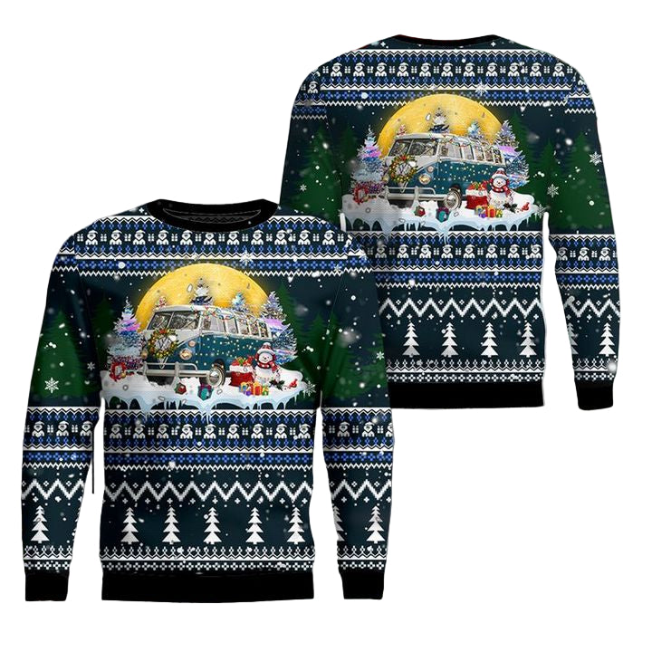 1964 Volkswagen Type 2 Deluxe 16L Christmas AOP Sweater ? Usalast