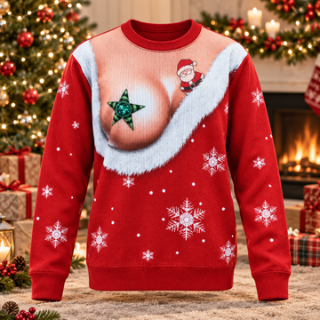 Naughty Santa Christmas 2026 Ugly Sweater for Adults