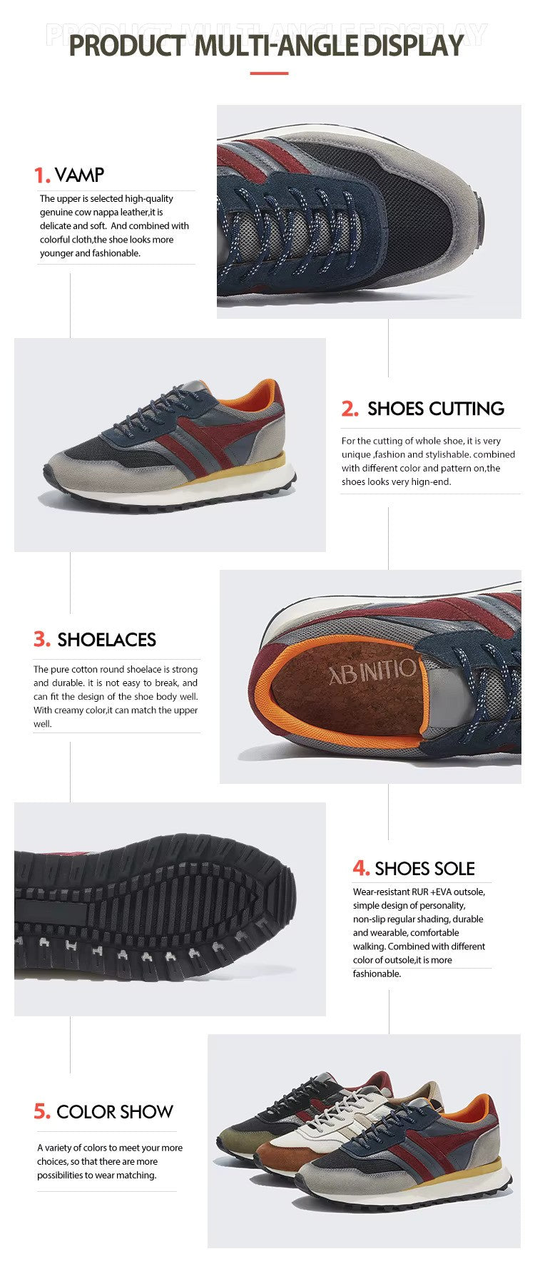 Men's Breathable Lace-Up Sport Shoes – Lightweight & Cushioned Sneakers for Running & Everyday Wear